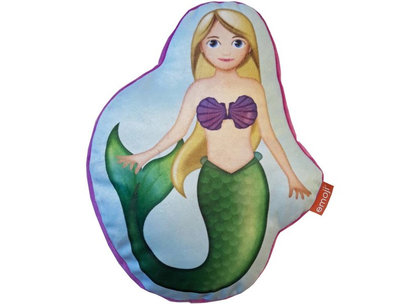 Emoji Happy Mermaid - Cushion - 40 x 30 cm - Multi