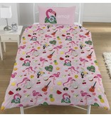 Emoji Flamingo - Duvet cover - Single - 135 x 200 cm - Multi