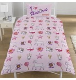 Unicorns & Mermaids - Dekbedovertrek - Eenpersoons - 135 x 200 cm - Roze