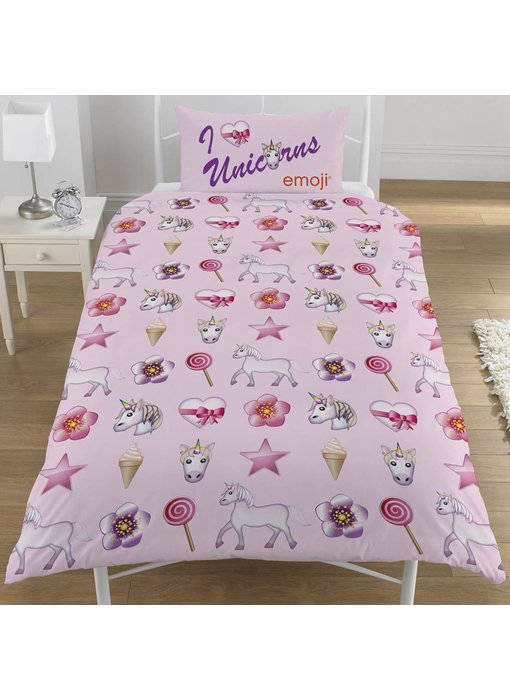 Emoji Duvet cover Unicorns & Mermaids single 135x200 + 50x75cm