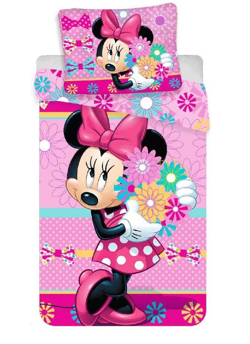 Disney Minnie Mouse Duvet cover Flowers 140x200 + 70x90cm