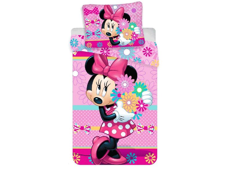 Disney Minnie Mouse Fleurs - couette - Simple - 140 x 200 cm - Rose