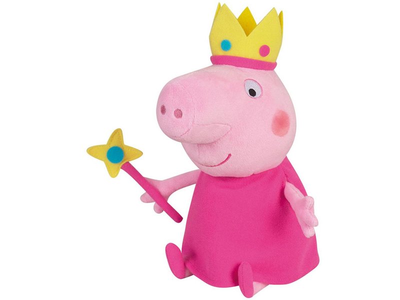 Peppa Pig Princesse - Jouet câlin - 25 cm - Rose