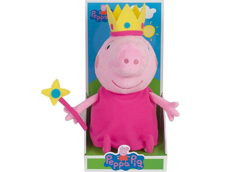 Peppa Pig Princesse - Jouet câlin - 25 cm - Rose