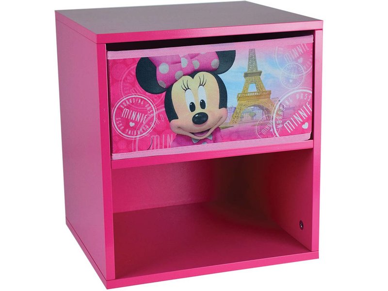 Disney Minnie Mouse - Nachtkastje met laadje - 36 x 33 x 30 cm - Roze