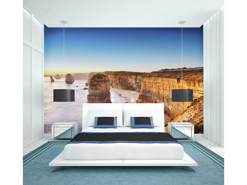 Fotobehang Cliff in Australia - 4 parts - 368 x 254 cm - Multi