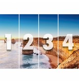 Fotobehang Cliff in Australia - 4 parts - 368 x 254 cm - Multi