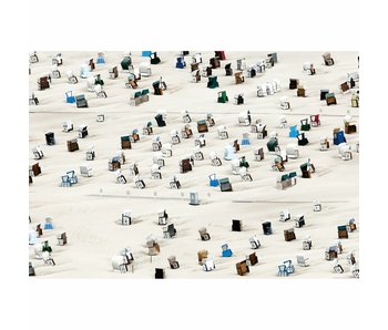 Fotobehang Chaises de plage 4 pièces 368x254cm