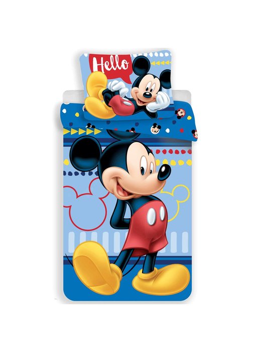 Disney Mickey Mouse Housse de couette Hello 140 x 200 cm