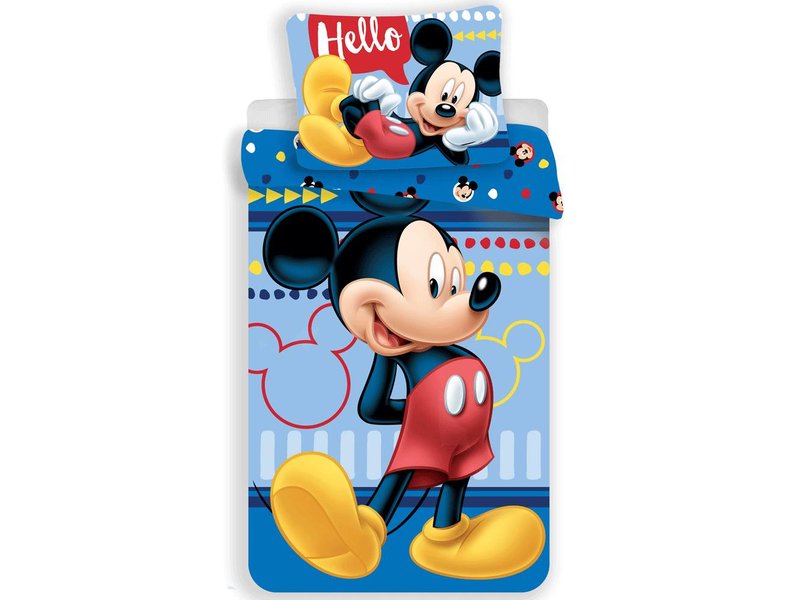 Disney Mickey Mouse Hello - Duvet cover - Single - 140 x 200 cm - Multi