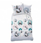 Matt & Rose Panda - Housse de couette - Seul - 140 x 200 cm - Multi