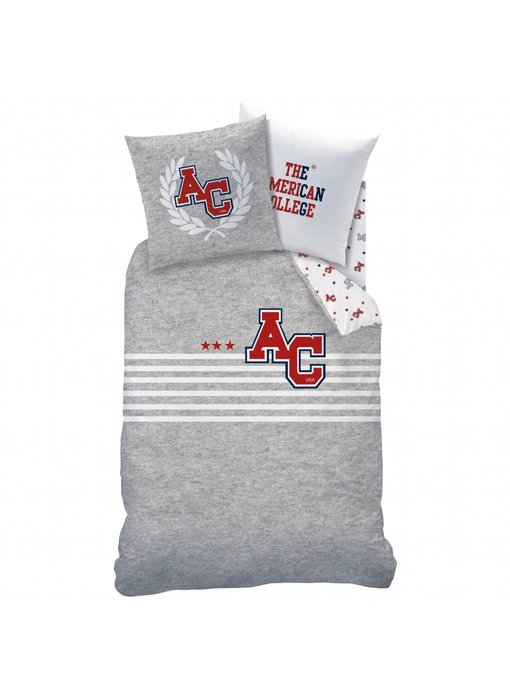 American College Dekbedovertrek Stripes 140x200cm Polycotton inclusief pyjama bag