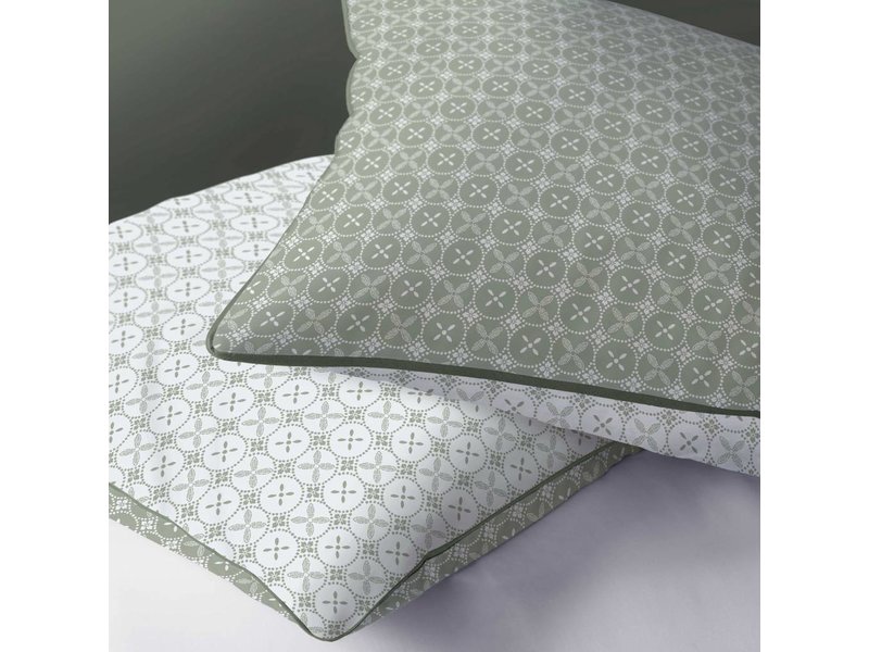 Matt & Rose Tendance Ceramique Kaki - Dekbedovertrek - Tweepersoons - 200 x 200 cm - Groen