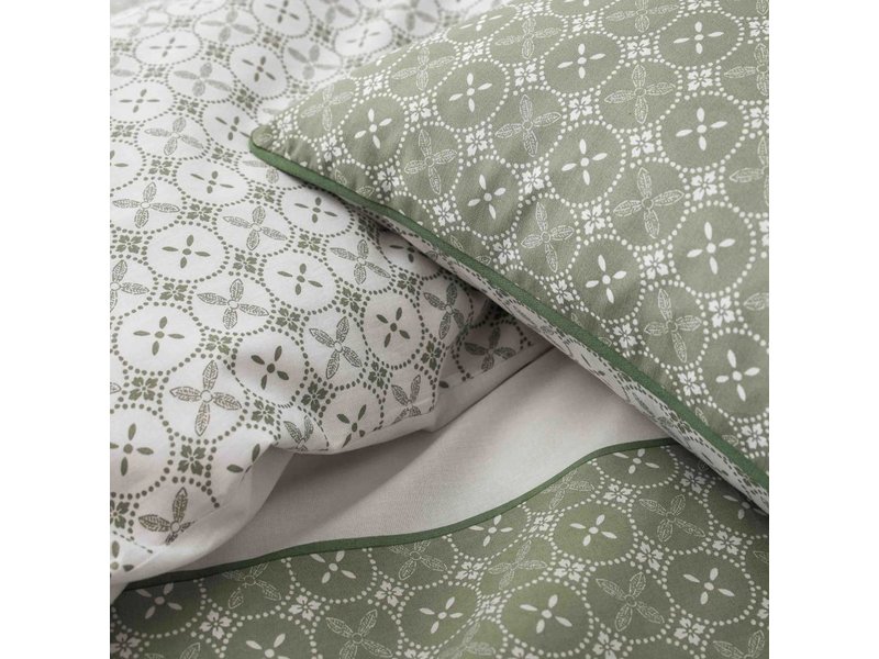 Matt & Rose Tendance Ceramique Kaki - Dekbedovertrek - Tweepersoons - 200 x 200 cm - Groen