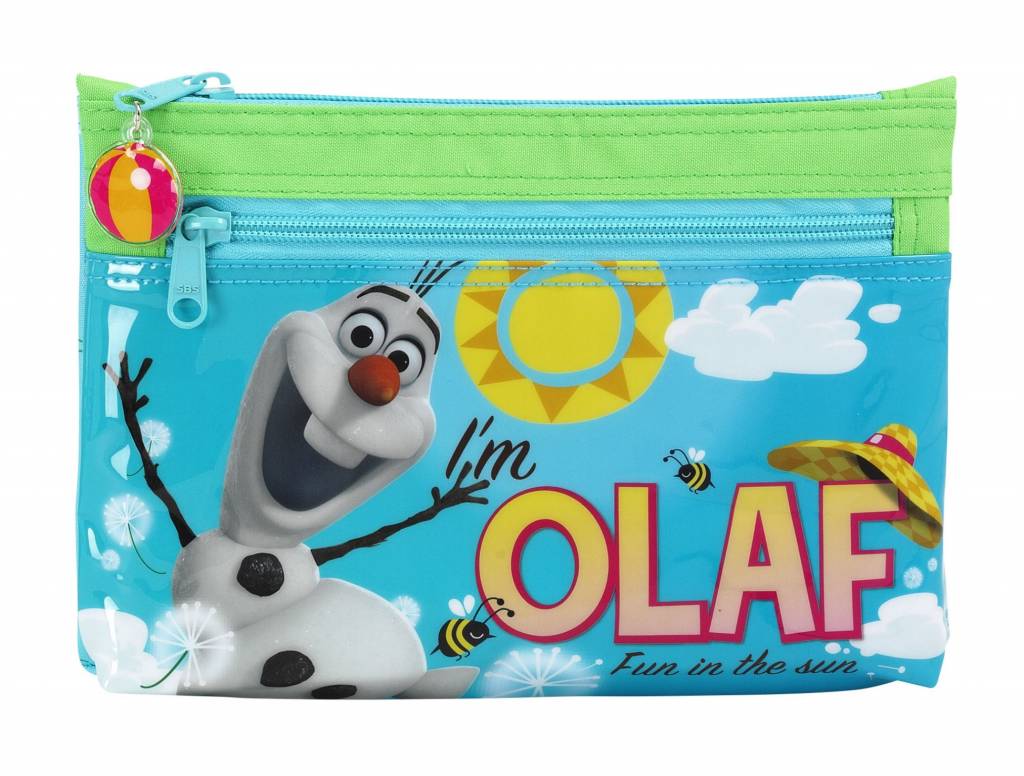 nadering Artiest een vergoeding Disney Frozen Olaf etui 2 ritsen 23x16x3cm - groen - SimbaShop.nl