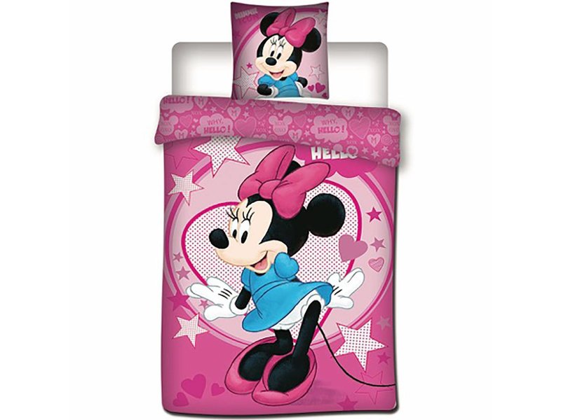 Disney Minnie Mouse Stars - Dekbedovertrek - Eenpersoons - 140 x 200 cm - Roze