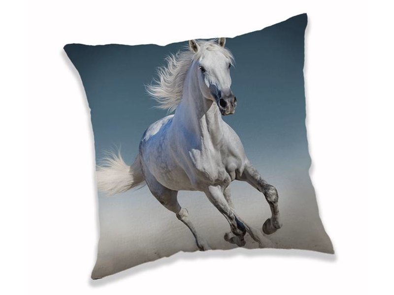 Animal Pictures Coussin Cheval Blanc - 40 x 40 cm - Polyester