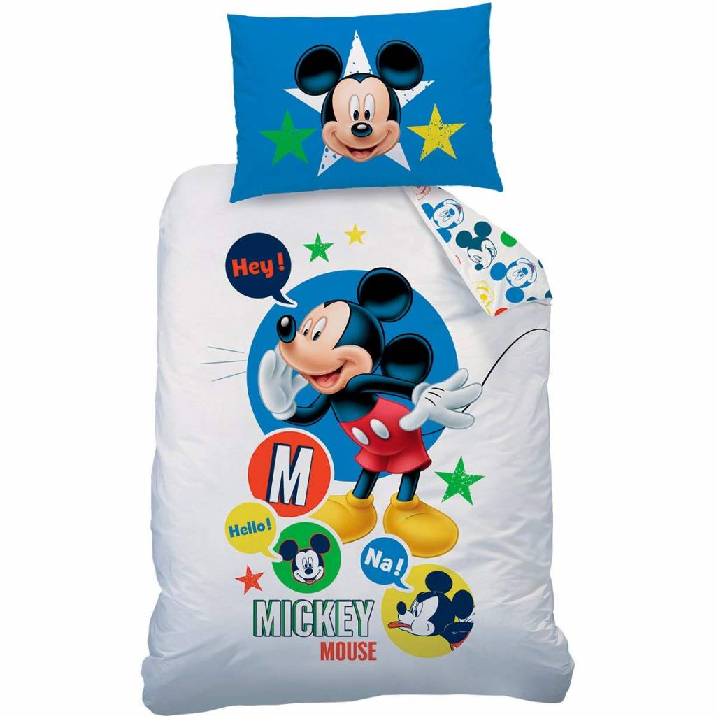 Disney Mickey Mouse Dekbedovertrek Expressions 140x200cm 60x80cm