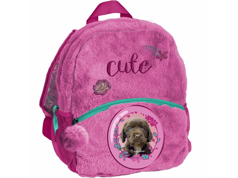 Rachael Hale Cute Puppy - Sac à dos pour tout-petit - Peluche - 29x24x9cm - Rose