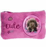 Rachael Hale Cute puppy - Plush pouch - 12.7 x 20 cm - Pink