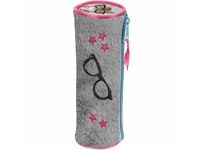 Rachael Hale Clever Kitty - Pluche etui - 19 x 6 cm - Grijs