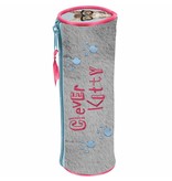 Rachael Hale Clever Kitty - Pluche etui - 19 x 6 cm - Grijs