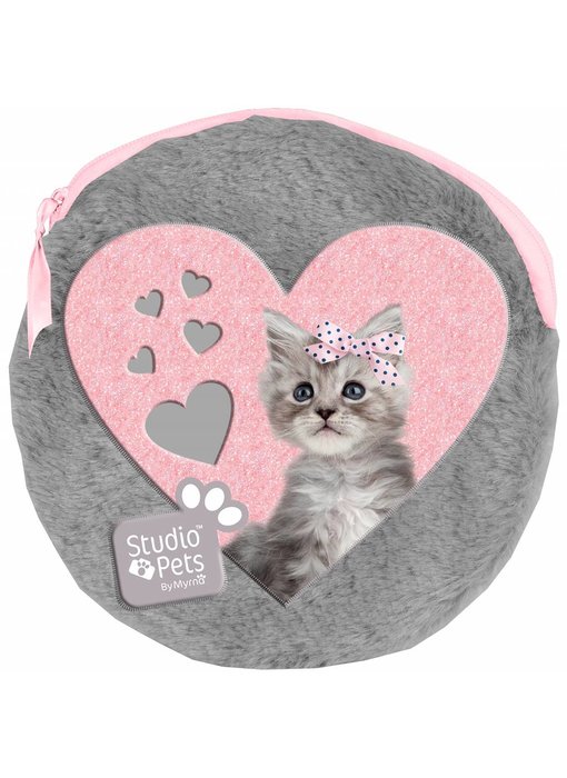 Studio Pets Plush round case Sweet Kitty including 2 notebooks 13x13 cm