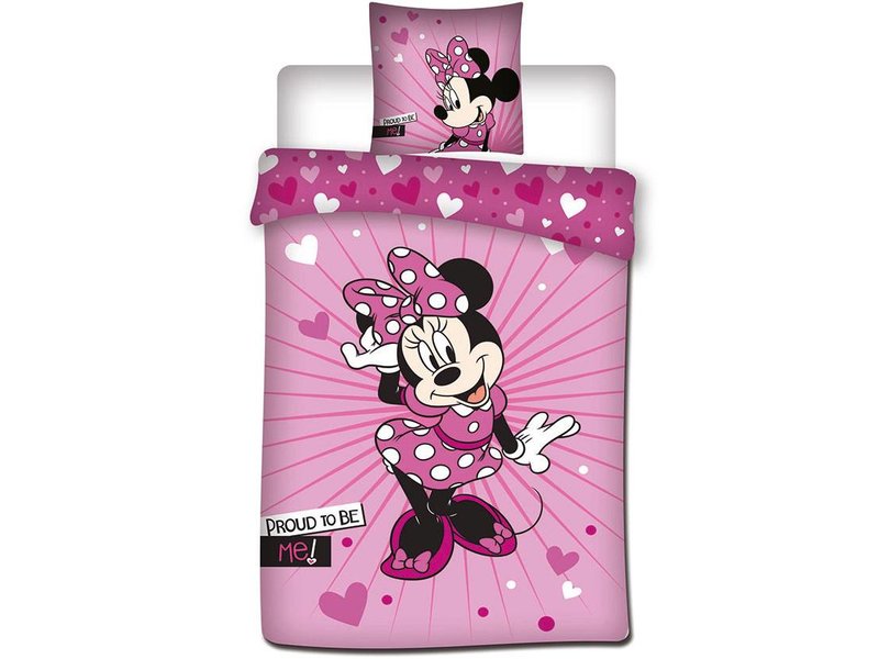 Disney Minnie Mouse Proud - Dekbedovertrek - Eenpersoons - 140 x 200 cm - Roze