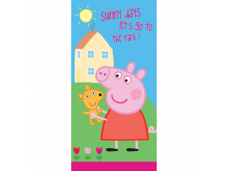 Peppa Pig Sunny - Serviette de plage - 70 x 140 cm - Multi