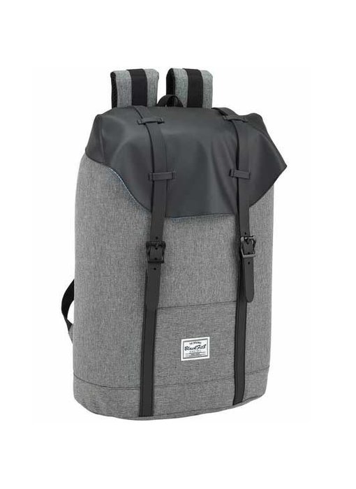 BlackFit8 Sac à dos pour ordinateur portable noir et gris 15.6 "42 cm