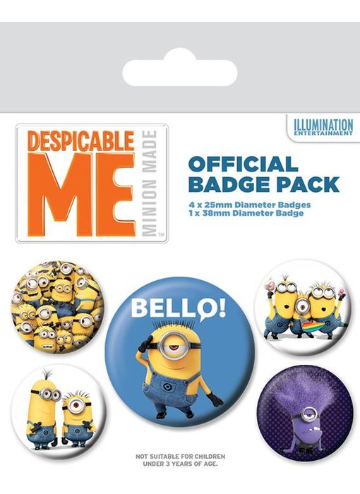 Minions Buttons 5 pack