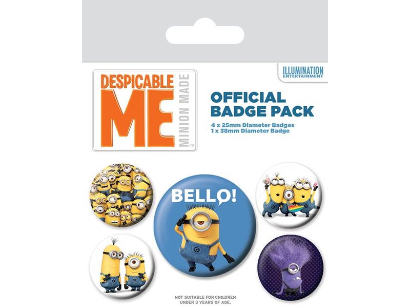 Minions Buttons 5er-Pack