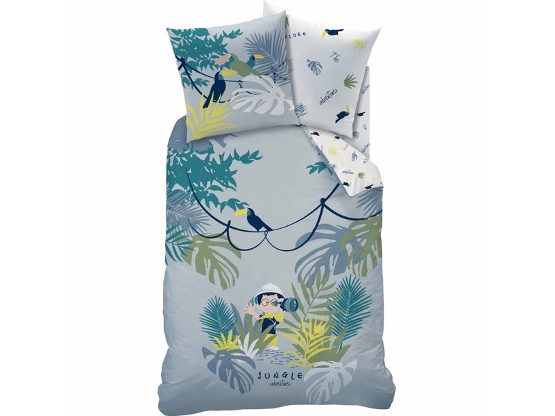 Matt & Rose Explorateur - Duvet cover - Single - 140 x 200 cm - Gray