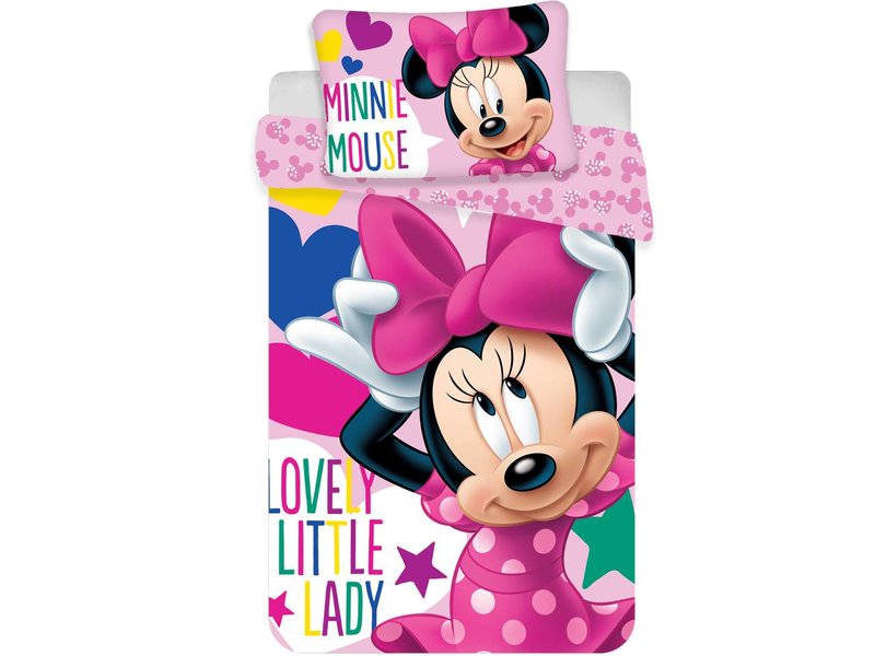 Disney Minnie Mouse Ribbon - Baby Dekbedovertrek - 100 x 135 cm - Multi