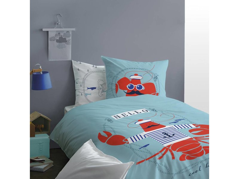 Matt & Rose Omar - Bettbezug - Einzel - 140 x 200 cm - Blau