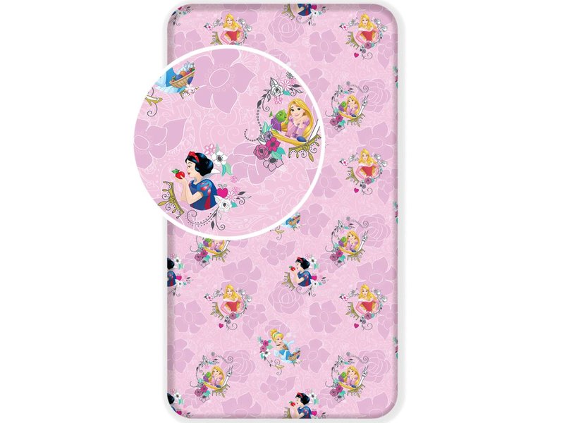 Disney Princess Pink - Fitted sheet - Single - 90 x 200 cm - Multi