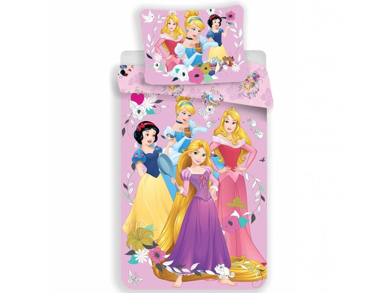 Disney Princess Dekbedovertrek Pink 140x200 70x90cm Simbashop Nl