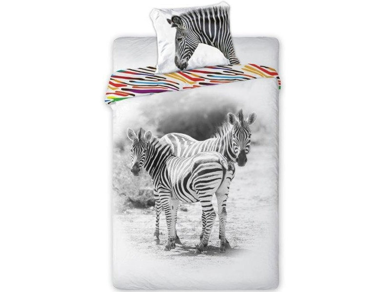 Animal Pictures Zebra - Dekbedovertrek - Eenpersoons - 140 x 200 cm - Multi