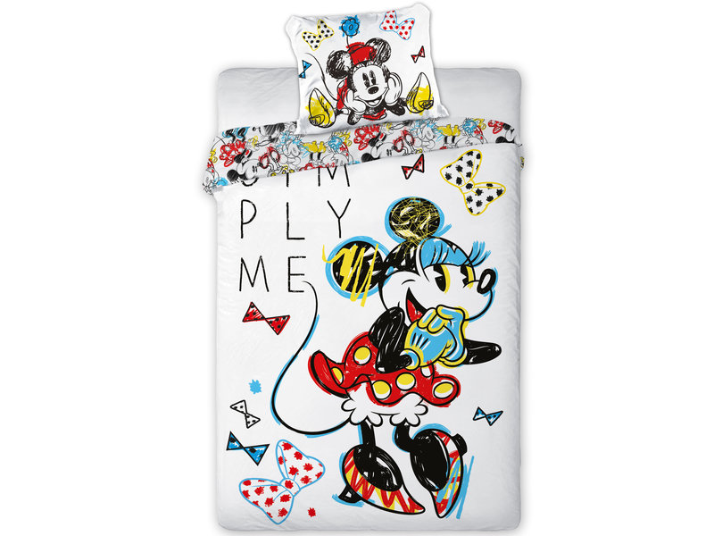 Disney Minnie Mouse Simply Me - Housse de couette - Seul - 140 x 200 cm - Blanc