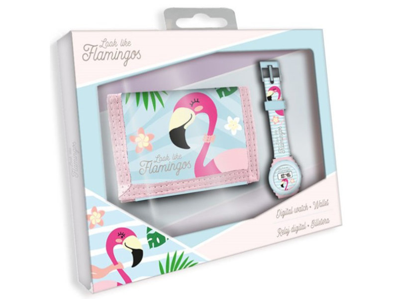 Flamingo - Wallet + watch set - Multi