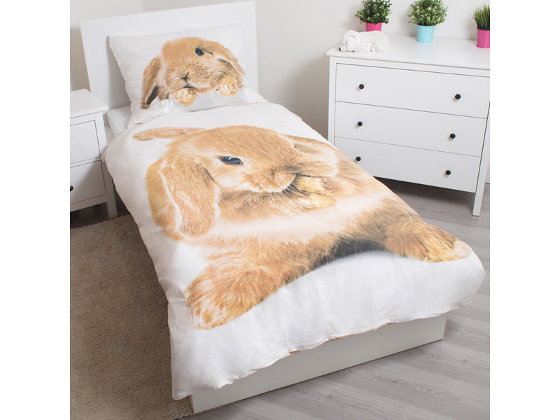 Animal Pictures Lapin - Housse de couette - Seul - 140 x 200 cm - Multi