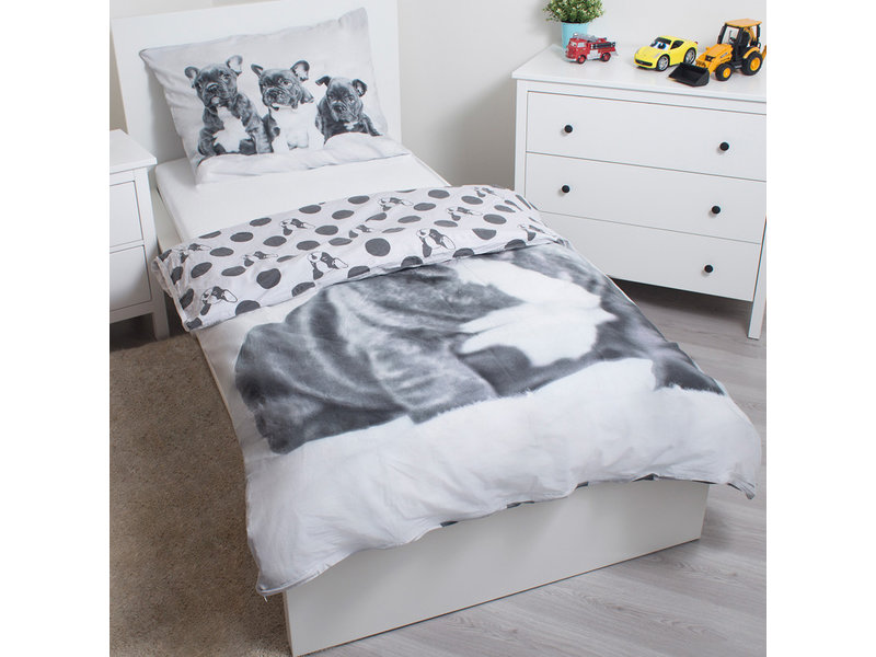 Animal Pictures Bulldog - Housse de couette - Seul - 140 x 200 cm - Multi