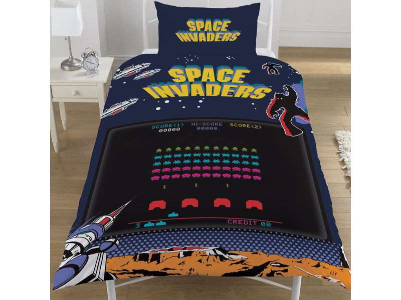 Space Invaders Coin Op - Bettbezug - Einzel - 135 x 200 cm - Multi