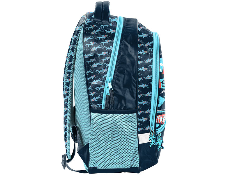 Maui & Sons Backpack Shark - 43 x 30 x 20 cm - Blue