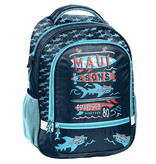 Maui & Sons Backpack Shark - 43 x 30 x 20 cm - Blue