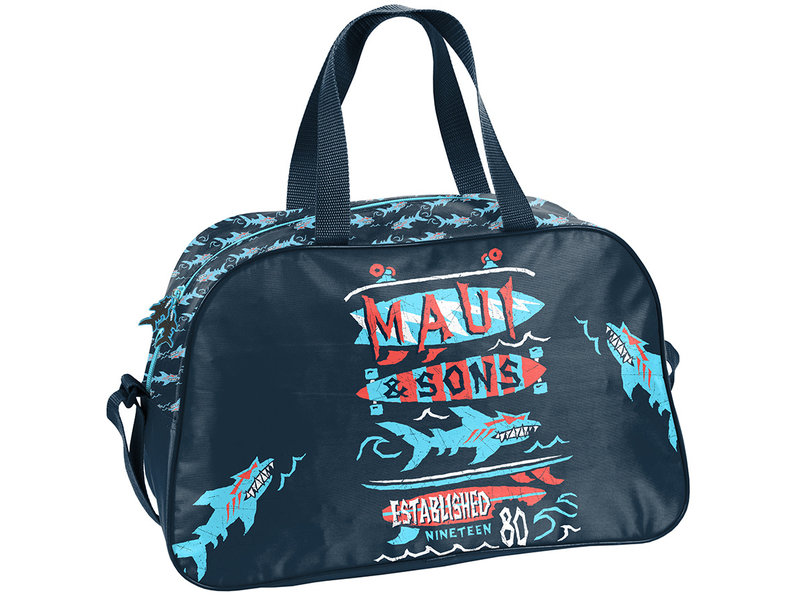 Maui & Sons Haai - Schoudertas - 40 cm - Blauw