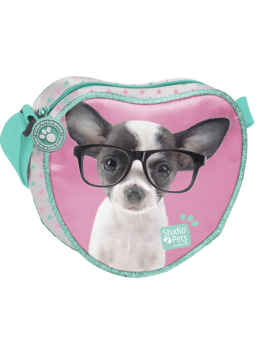 Studio Pets Chihuahua Bril Schoudertas 18cm