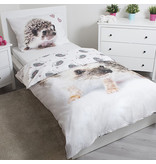 Animal Pictures Hedgehog - Duvet cover - Single - 140 x 200 cm - White