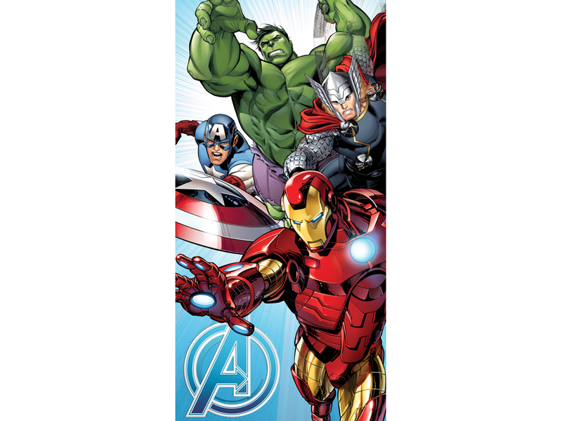 Marvel Avengers Bleu - Serviette de plage - 70 x 140 cm - Multi