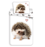 Animal Pictures Hedgehog - Duvet cover - Single - 140 x 200 cm - White